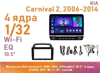 Магнитола KIA Carnival 2, 2006-2014, A9AmgBv2, 10.5", 4 ядра, 1/32GB, GPS, Wi-Fi, BT, черный